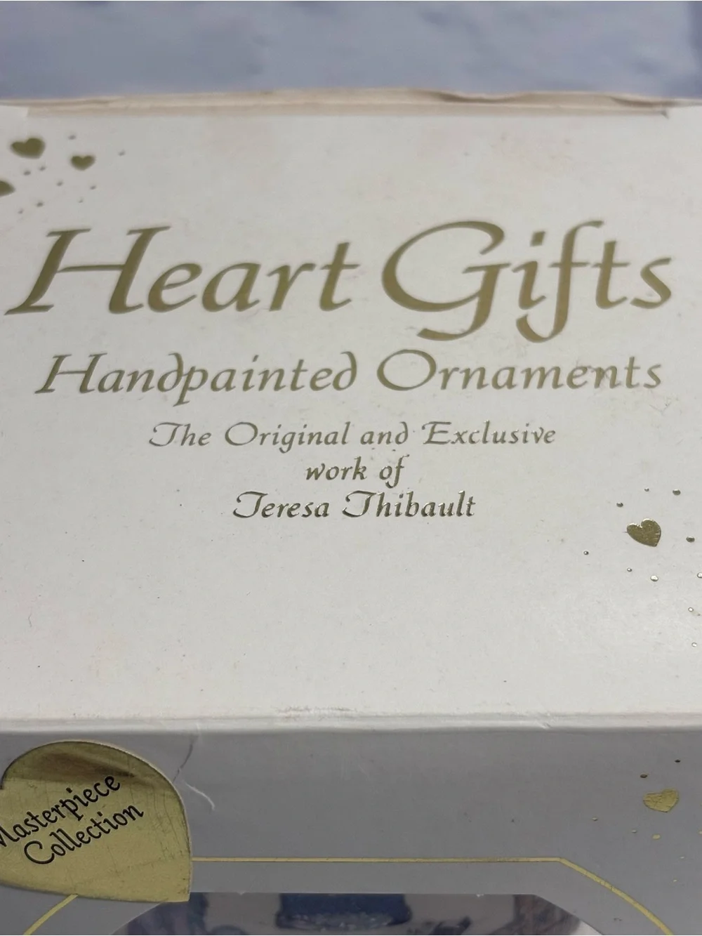 NIB 1992 Heart Gifts by Teresa Thibault “Jesus Is Born” hand-painted ornament